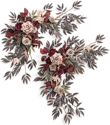 Lings Moment 2PCS Artificial Floral Swags Centerpieces