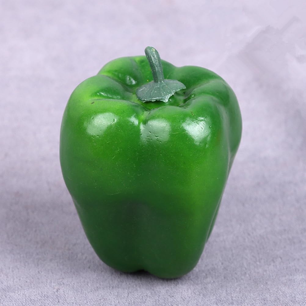 LOGOFUN 4pcs Artificial Green Pepper Display Props