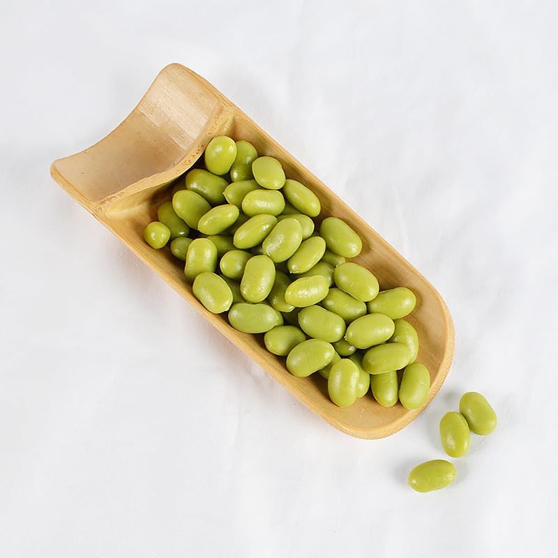 Zzooi 50PCS Artificial Green Soy Beans for Kitchen Decor