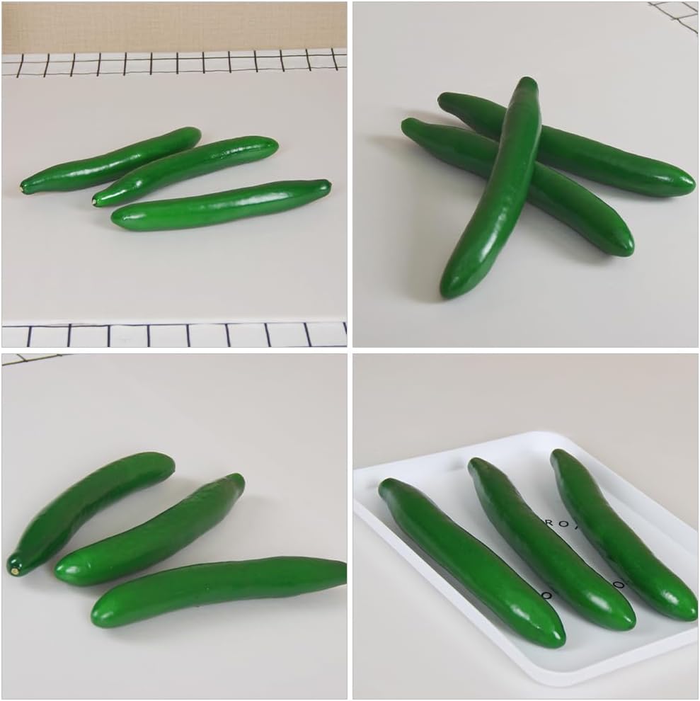 Alipis 4pcs Artificial Green Cucumber Decorations