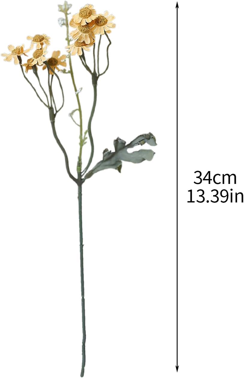 Belupai 8Pcs Artificial Daisy Flower Bouquet with Stems