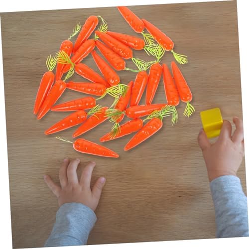 Mini Carrots for Crafts 25pcs - Artificial Vegetables Easter Decor