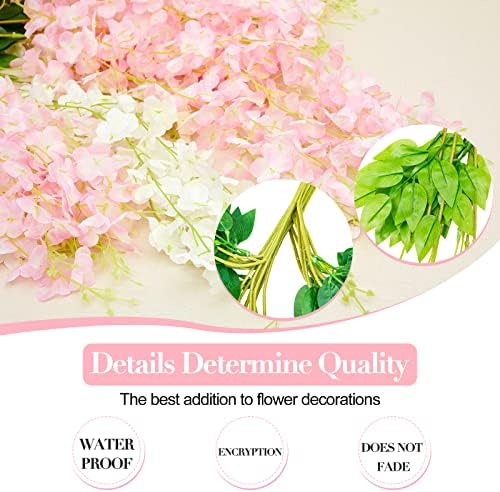 Giegxin 120 Pcs Artificial Wisteria Hanging Garland