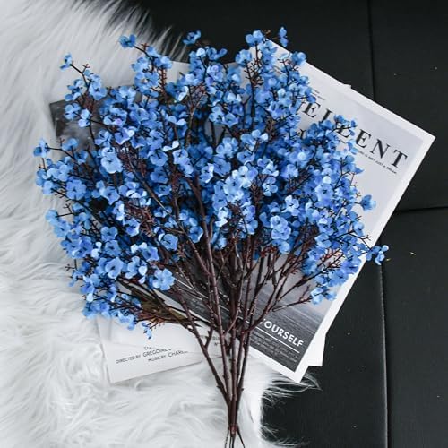 Mandys Royal Blue Artificial Babys Breath Flowers 15 Bundles