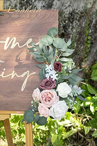 Lookein Artificial Flower Swag Set for Wedding Welcome Sign