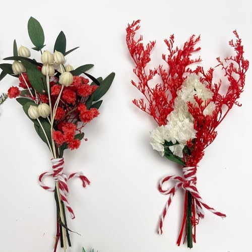 DULRLLY 10pcs Mini Dried Flower Bouquet Bulk