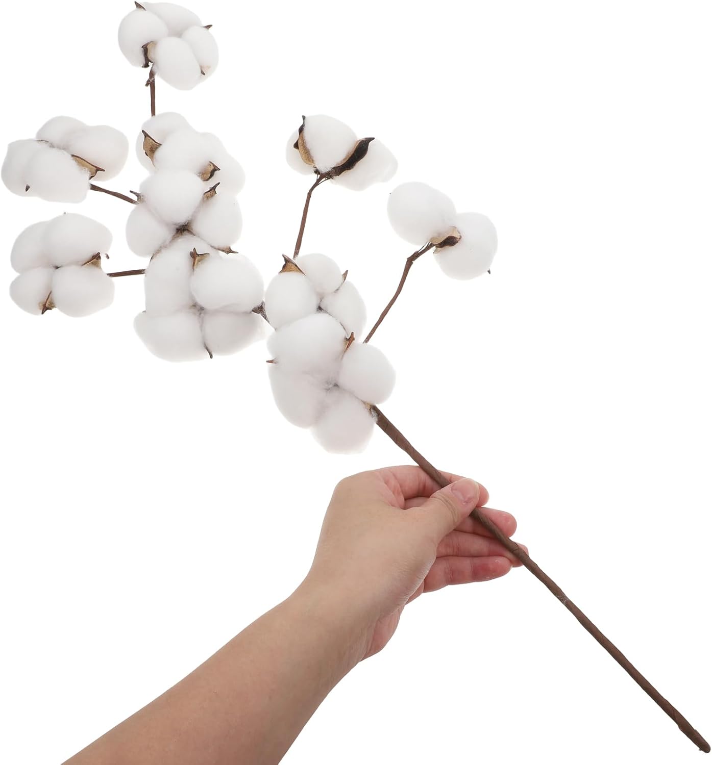 Ciieeo Artificial Cotton Flowers 10 Head Bunches