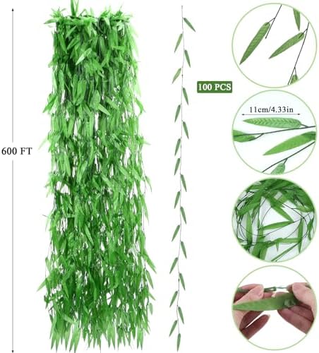 100pcs 600ft Artificial Ivy Garland for Home Decor