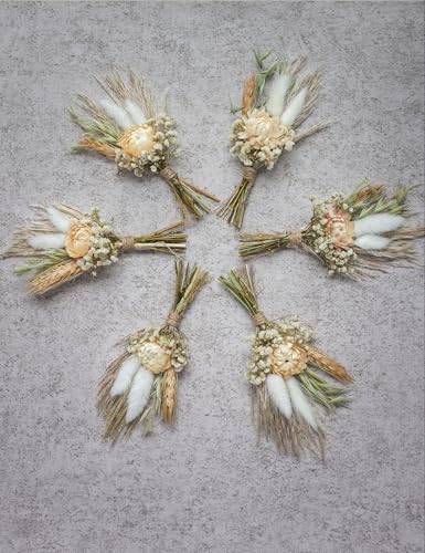 Mini Dried Flower Bouquets for Wedding Decorations