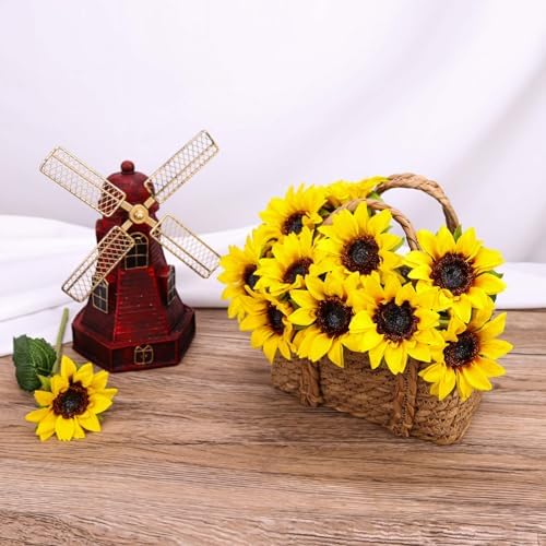6PCS Artificial Sunflowers Bouquet Faux Flowers for Decor