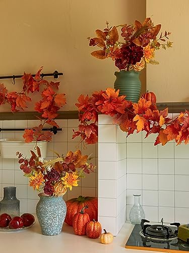 Annas Whimsy Artificial Flowers Bouquet with Pumpkins