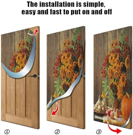 Susiyo Yellow Bouquet Door Cover 35x79 Inch