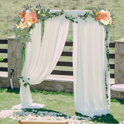 Burnt Orange Artificial Wedding Arch Flowers Set of 2