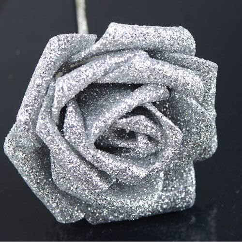 Silver Rose Artificial Flowers 10PCSLOT for Wedding Decor