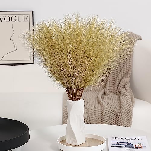 Gold Faux Pampas Grass Wall Decor 30pcs 24 Inch