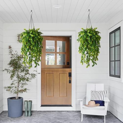 ZFProcess Artificial Hanging Plants Basket for Outdoor Decoration