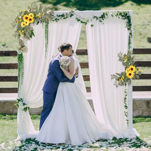JOYWU Wedding Arch Flowers Set of 2 with Green Leaves Sunflower