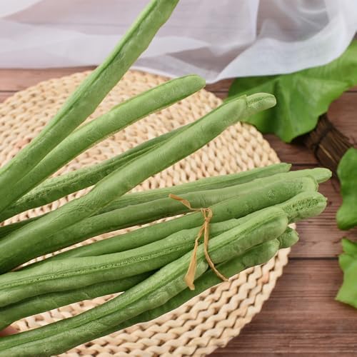 HUIANER Artificial Green Long Beans 6pcs Decor Display Props