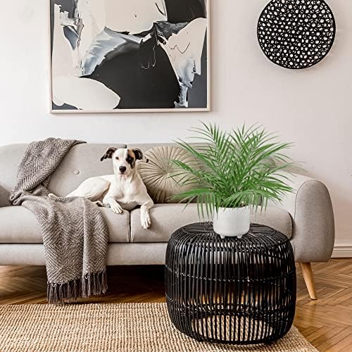 Hollyone Artificial Palm Plant in White Ceramic Pot