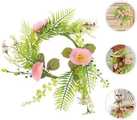 MAGICLULU Artificial Flower Wreath for Candles