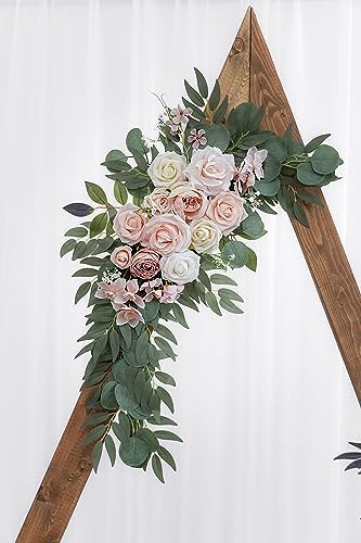 Pink Ivory Artificial Wedding Flower Set of 2 for Welcome Arch