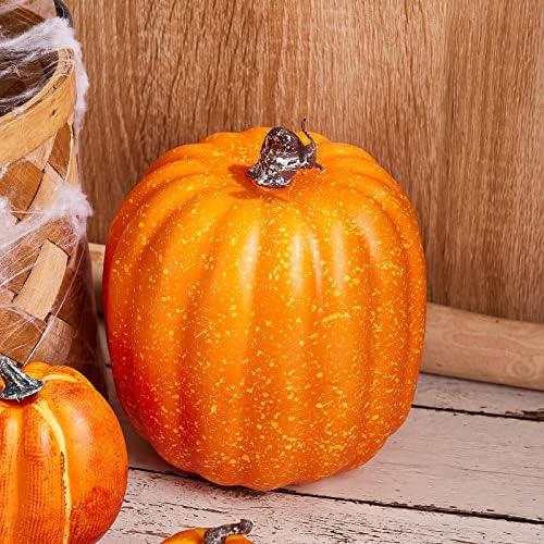 Kayotuas 7Pcs Artificial Pumpkins for Halloween Fall Decor