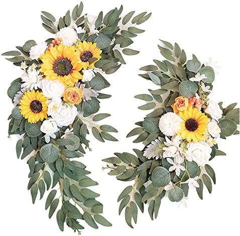 BMQDSM Wedding Arch Faux Flowers Set of 2