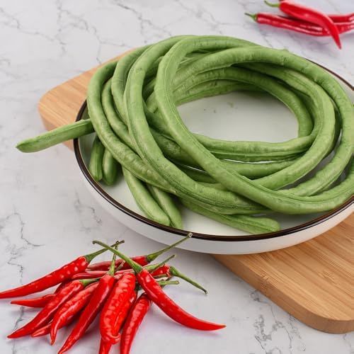 HUIANER Artificial Green Long Beans 6pcs Decor Display Props