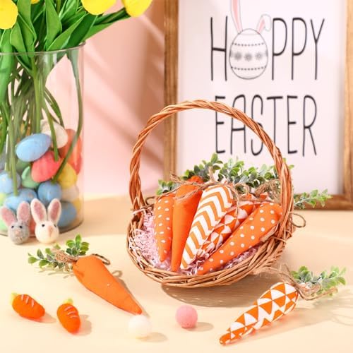 Skylety 8 Pcs Bright Easter Carrot Decorations