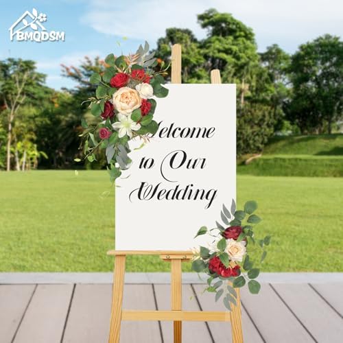Wedding Arch Flowers Faux Set of 2 for Decorations