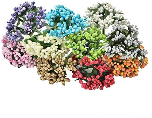 MountRuby Artificial Flower Set 12pcs for Wedding and Decor