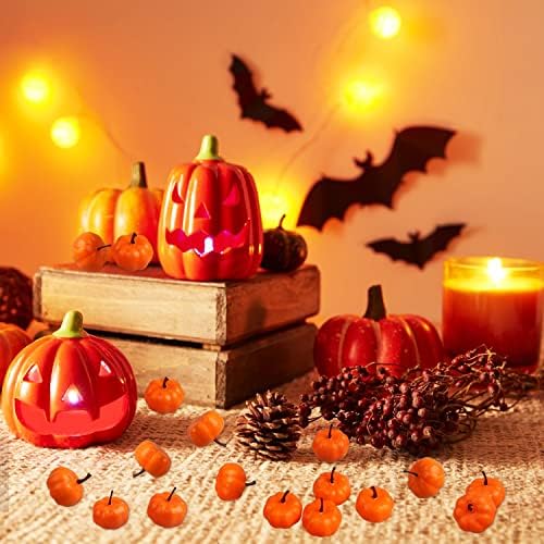 20Pcs Mini Artificial Pumpkins Realistic Fall Decorations
