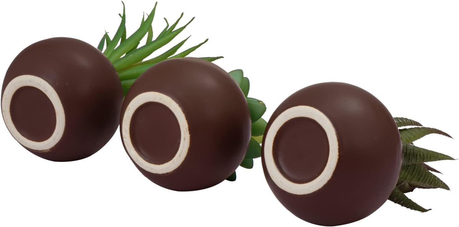 MyGift Artificial Succulent Plants Set of 3