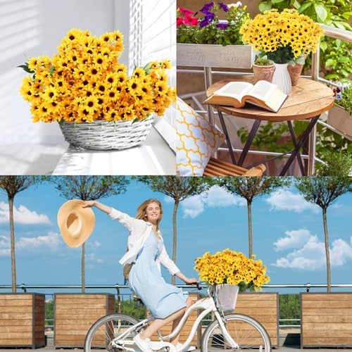 Hotop 24 Artificial Sunflower Flowers Set