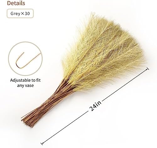 Gold Faux Pampas Grass Wall Decor 30pcs 24 Inch