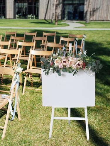 MSUIINT 30 Inch Artificial Wedding Arch Flowers