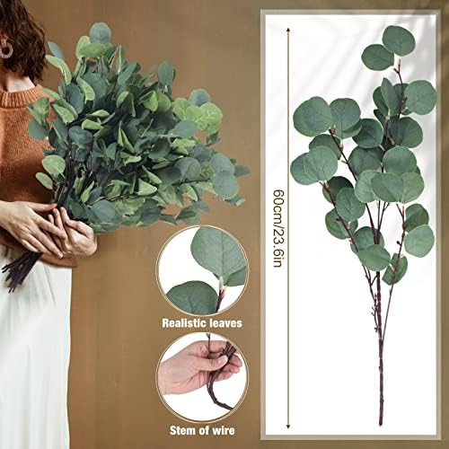 20 Pcs Artificial Eucalyptus Stems for Decor