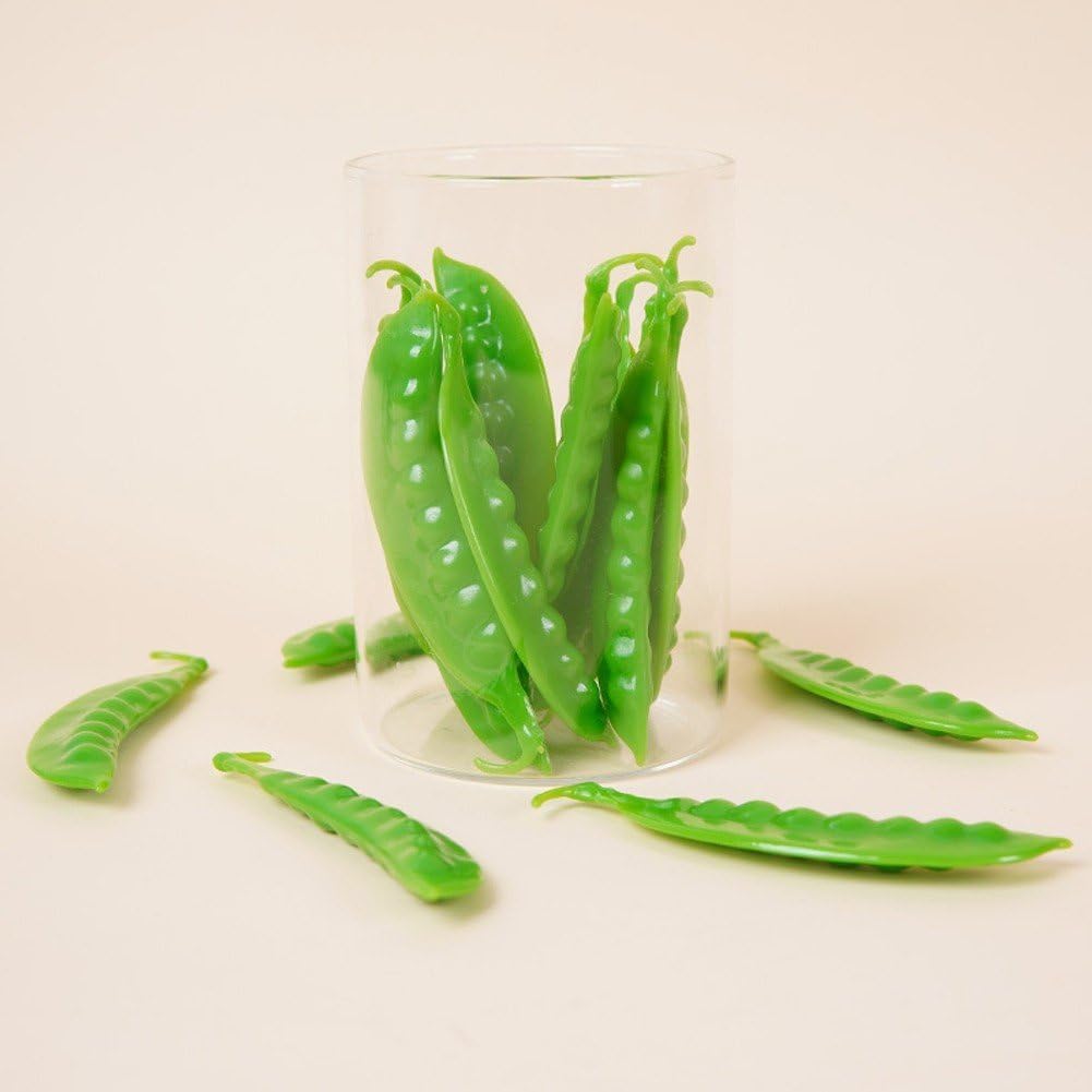 10 Pcs Realistic Artificial Green Peas Decor Prop