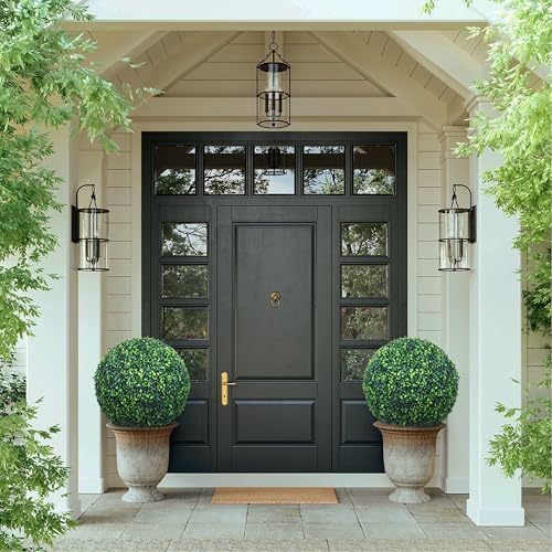 22 Inch 2 Pack Artificial Boxwood Balls Topiary Decor