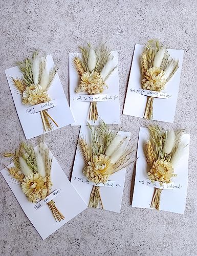 Mini Dried Flower Bouquets for Wedding Decorations