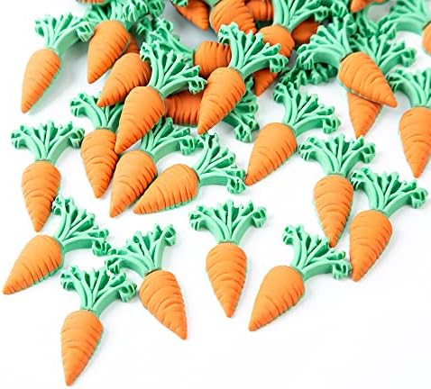 Mini Artificial Carrot Decorations 50 Pack for Easter Party