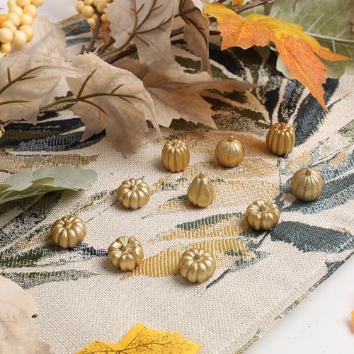 winemana Mini Pumpkins Fall Decorations 80 Pack Gold