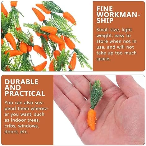 GLEAVI 180pcs Artificial Carrots for Decorations