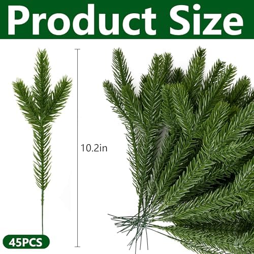 Alpurple 45 Packs Artificial Pine Garland - 102 x 25 Inch