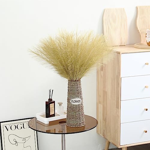 Gold Faux Pampas Grass Wall Decor 30pcs 24 Inch