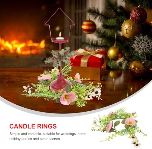 MAGICLULU Artificial Flower Wreath for Candles