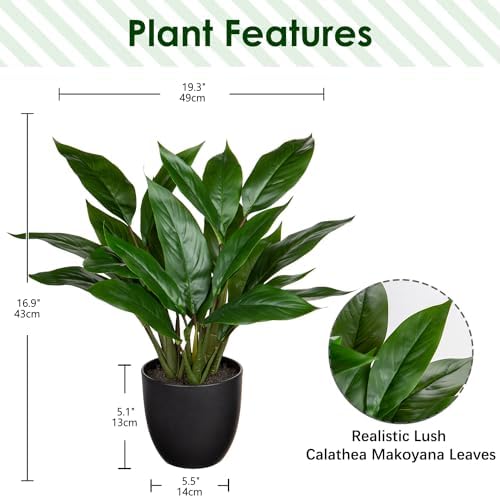 17 Inch Artificial Cast Iron Plant With Pot