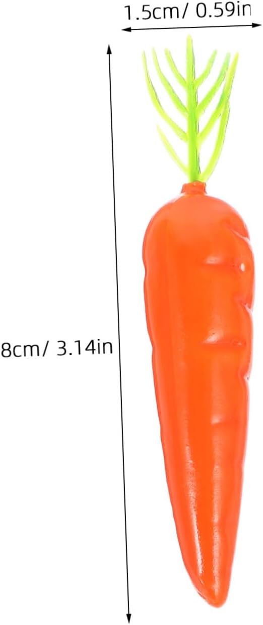 Mini Carrots for Crafts 25pcs - Artificial Vegetables Easter Decor