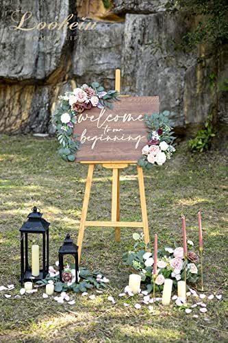 Lookein Artificial Flower Swag Set for Wedding Welcome Sign