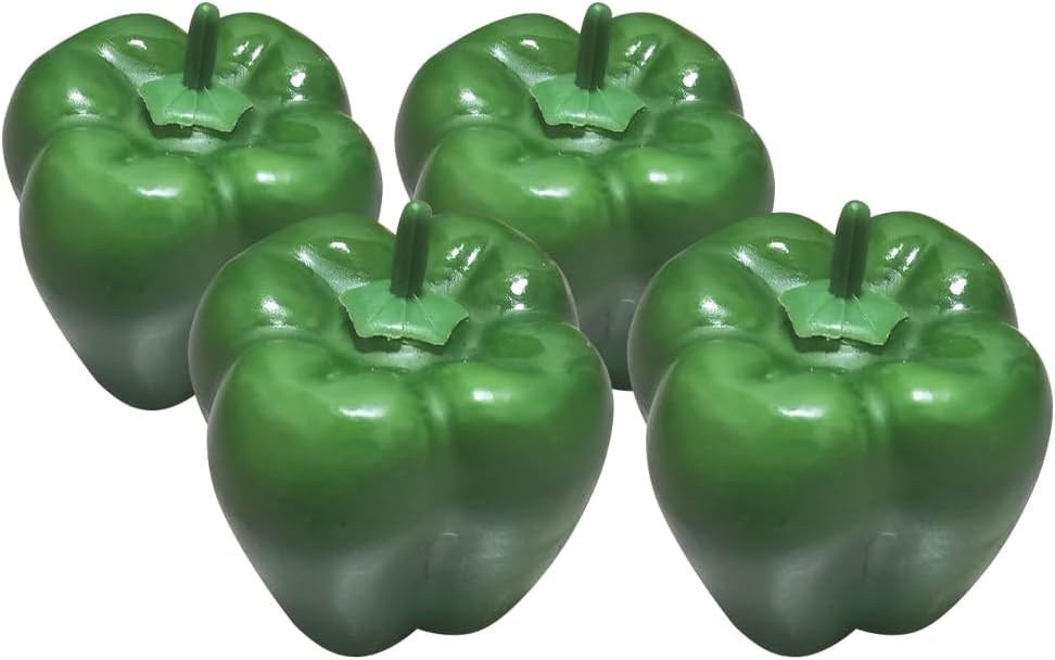 LOGOFUN 4pcs Artificial Green Pepper Display Props